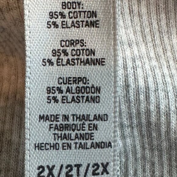 Skims Grey Ribbed Stretch Bodycon Dress Mini Crew Neck Lounge Size 2X Women's - Picture 8 of 9